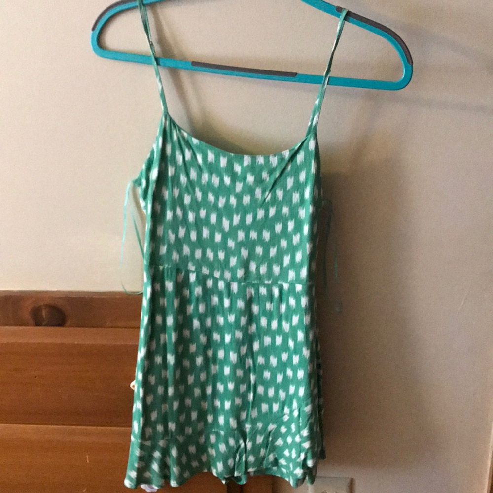 Green romper, new never worn